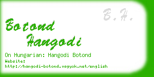 botond hangodi business card